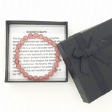 8 mm Erdbeerquarz Edelsteinarmband – Geschenkbox Inklusiv