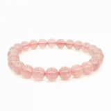 8 mm Erdbeerquarz Edelsteinarmband – Geschenkbox Inklusiv