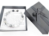 8 mm Schwarzer Haarquarz Edelsteinarmband – Geschenkbox Inklusiv