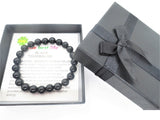 8 mm Schwarzer Turmalin Edelsteinarmband – Geschenkbox Inklusiv