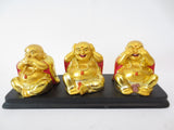 Großhandel - Happy Life Golden Buddha Set 3 - Nicht zuhören, nicht reden und schweigen