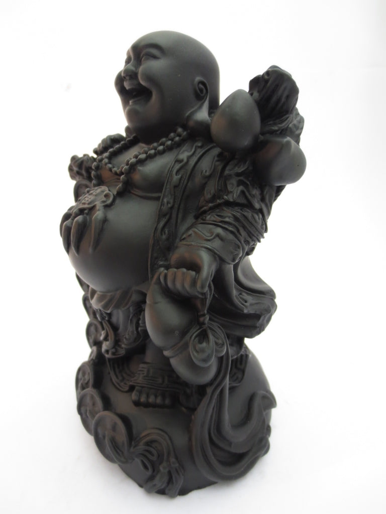 Grosshandel - Buddha schwarz, stehend mit Glcksmnzen