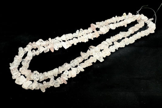 Großhandel Dünne Rosenquarz-Edelstein-Chips Ketten