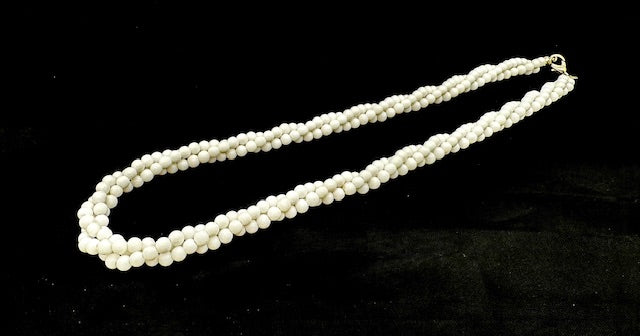 Großhandel Elegante Weiße Geflochtene Perlenkette