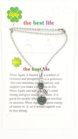 Grohandel - Engel Halskette Moss Agate