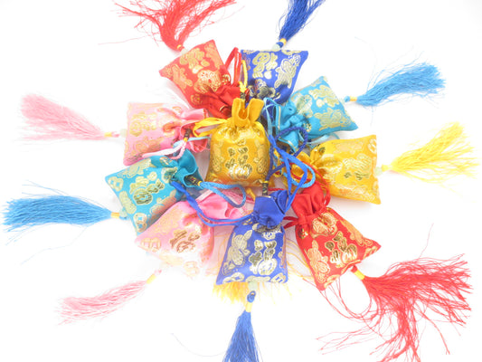 Grohandel - Fu-Glcksanhnger &amp; Brokat Tasche (10 Stck)