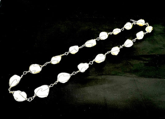 Poliertes Edelstein-Ketten Drahtgewickelt – Milky Quartz