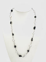 Poliertes Edelstein-Ketten Drahtgewickelt – Onyx Milky Quartz (klein)