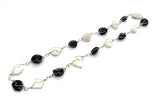 Poliertes Edelstein-Ketten Drahtgewickelt – Onyx &amp; Milky Quartz