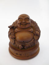 Braune Lachender-Buddha-Statue