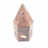 Grohandel - Holzpyramide Kegelbrenner Elefant (6 Stck)