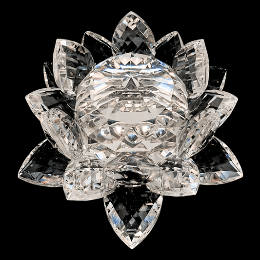 Groothandel Kristal Lotus op Standaard Extra Groot