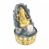 Meditations-LED-Beleuchtung Ganesha in der Wand Goldbrunnen klein (16086)