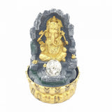 Meditations-LED-Beleuchtung Ganesha in der Wand Goldbrunnen klein (16086)