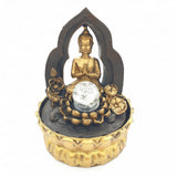 Meditation Led Beleuchtung Thai Buddha Lotus und Goldbrunnen klein (2291)