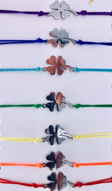 Verstellbare 7-Chakra-Klee-Armbänder