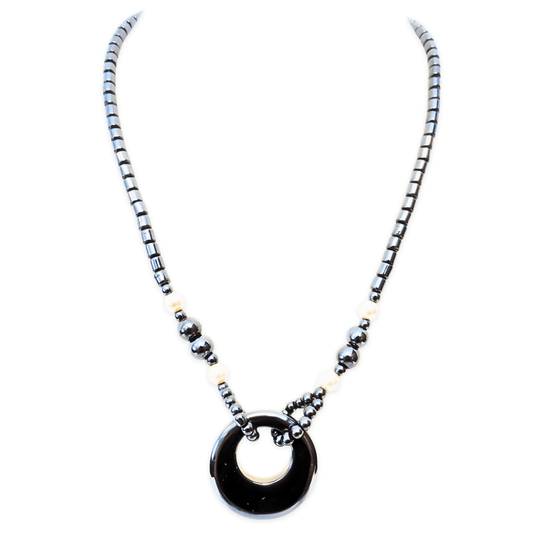 Hematit kette mit Perle
