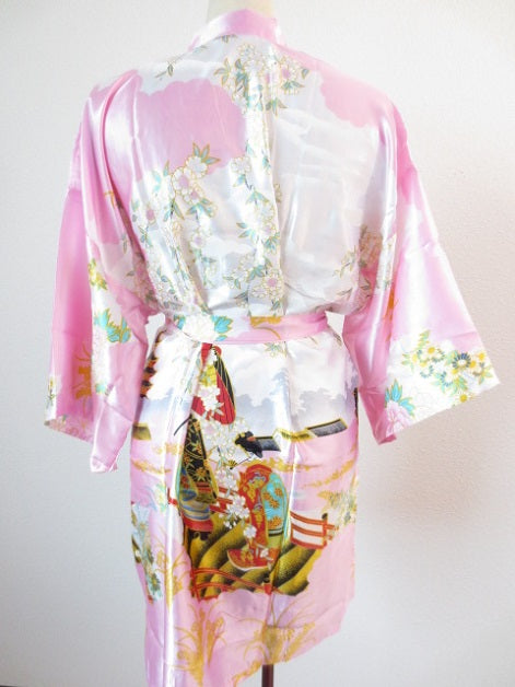 Japanischer Kimono dunkel hellrosa