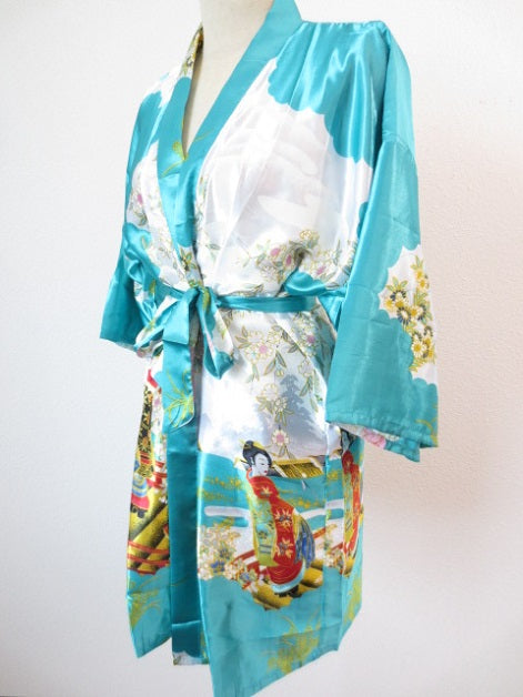 Japanischer Kimono Kurz trkis