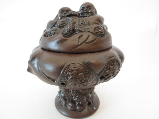 Lachender Buddha Keramik-Räucherkegelbrenner