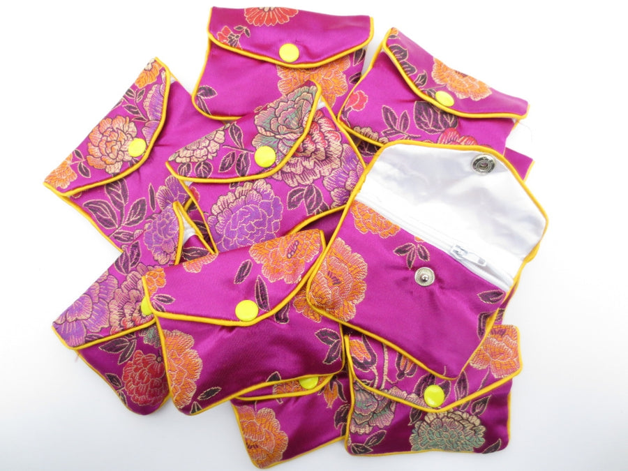 Rosa Set Traditioneller Chinesischer Brokatbeutel (12 Stück)