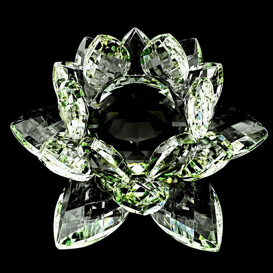 Kristall-Lotus Grün 10 cm (klein)