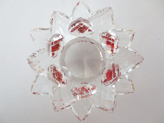 Kristall-Lotus Rot 10 cm (klein)
