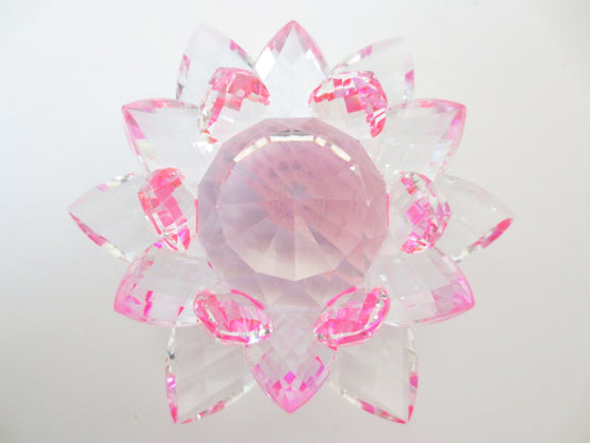 Kristall-Lotus Lila 14 cm (groß)