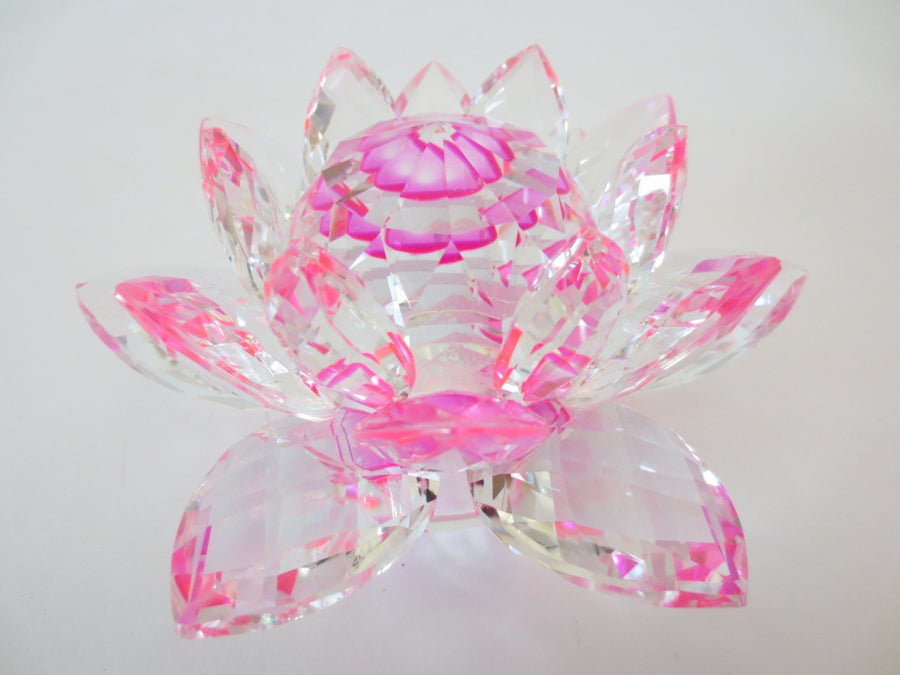 Kristall-Lotus Lila 14 cm (groß)