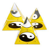 Kristallpyramide Yin Yang Gelb 4 × 4 cm