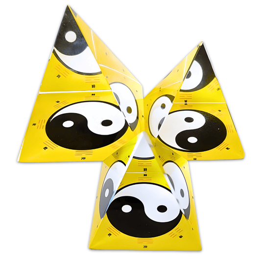Kristallpyramide Yin Yang Gelb 4 × 4 cm