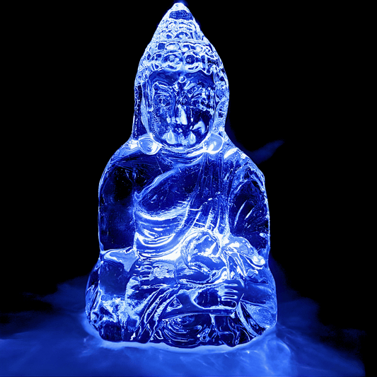 Kristallglas Buddha Varadamudra Figur – 8 cm