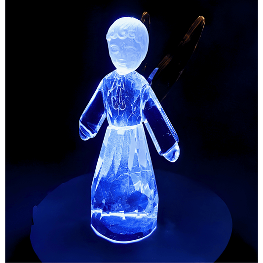 Kristallglas Engel-Statue stehend – Gelb (12 cm)