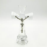Kruzifix aus Kristallglas mit Jesus – 13,5 cm