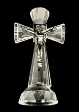 Kruzifix aus Kristallglas mit Jesus – 13,5 cm