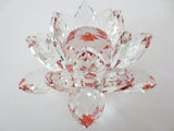 Kristall-Lotus Rot - 14 cm (groß)