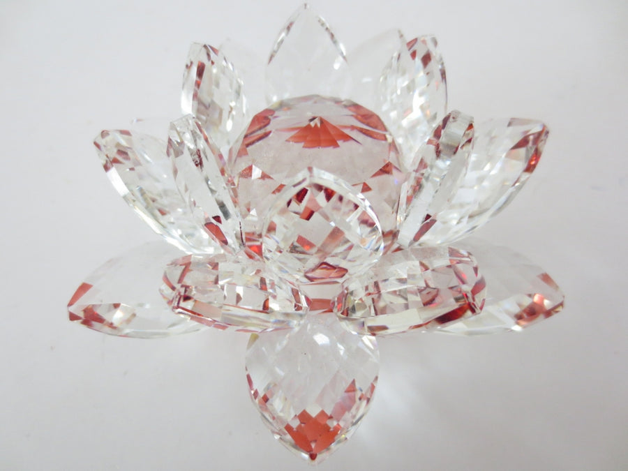 Kristall-Lotus Rot - 14 cm (groß)