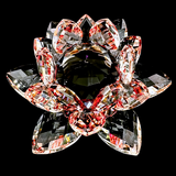 Kristall-Lotus Rot - 14 cm (groß)
