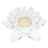 Kristall-Lotus Teelichthalter 11 cm