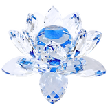 Kristall-Lotusblüte Blau 10 cm (klein)