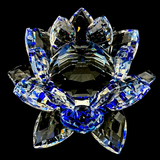 Kristall-Lotusblüte Blau 10 cm (klein)