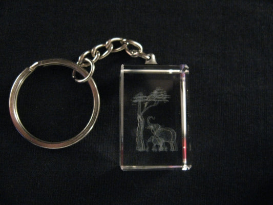 Kristall Elefant Schlüsselanhänger Set – (6 Stück)