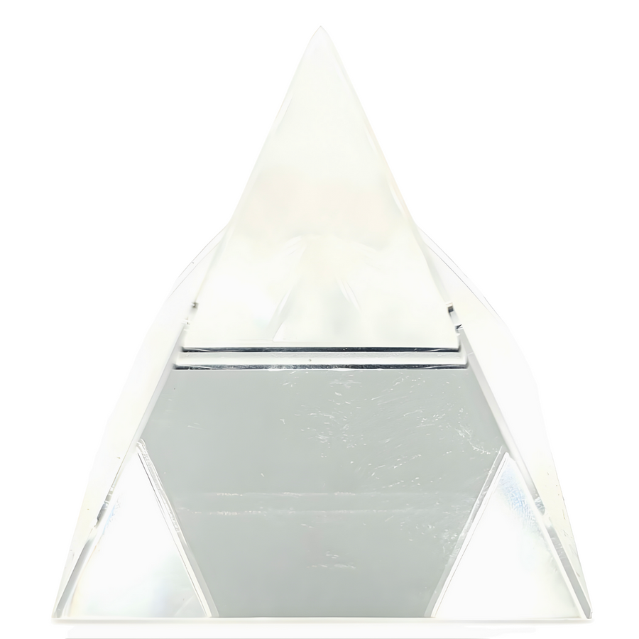 Kristallpyramide Klar Weiß 12 × 12 cm