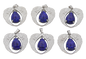 Lapislazuli-Aufhänger mit Engelsflügeln (Set aus 6 Stück)