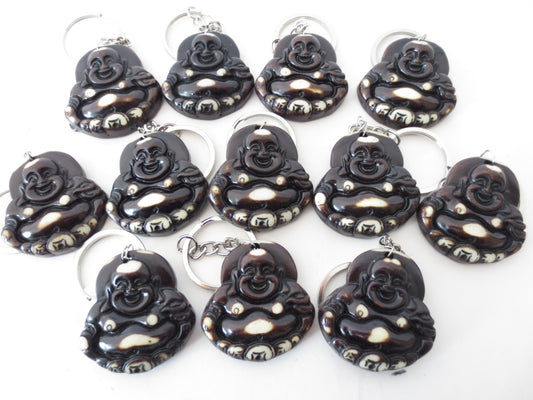 Lchelnder Buddha-Anhänger braun