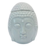 Keramik-Duftölbrenner Buddha-Kopf Hellblau (Luxus)s