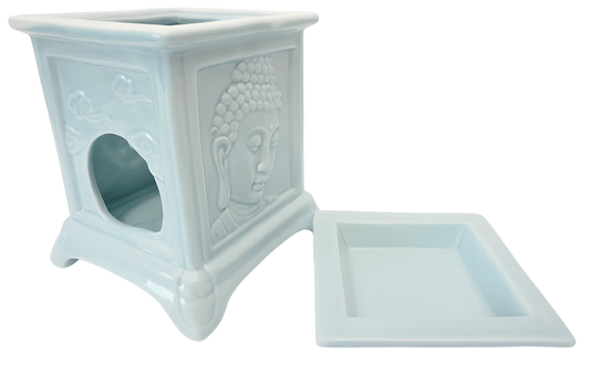 Hellblauer Buddha Öl-Brenner Luxu