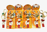 Lucky Cat Porzellan-Schlüsselanhänger (6 Stück)