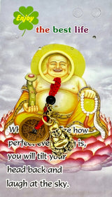 Glücksmünzen-Buddha-Schlüsselanhänger (Gold)