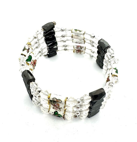Magnetisches Wickelarmband mit Perlen